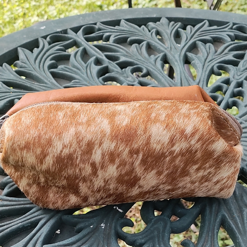 Brown Leather and Fur Men's Accessory